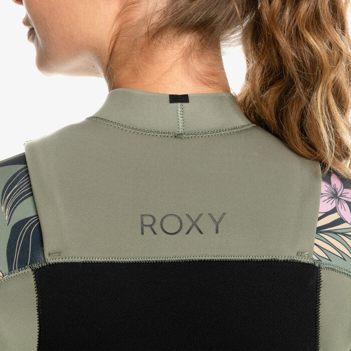 2024 Roxy Womens Elite 4/3mm GBS Chest Zip Wetsuit ERJW103134 - Anthracite Classic Pro Surf